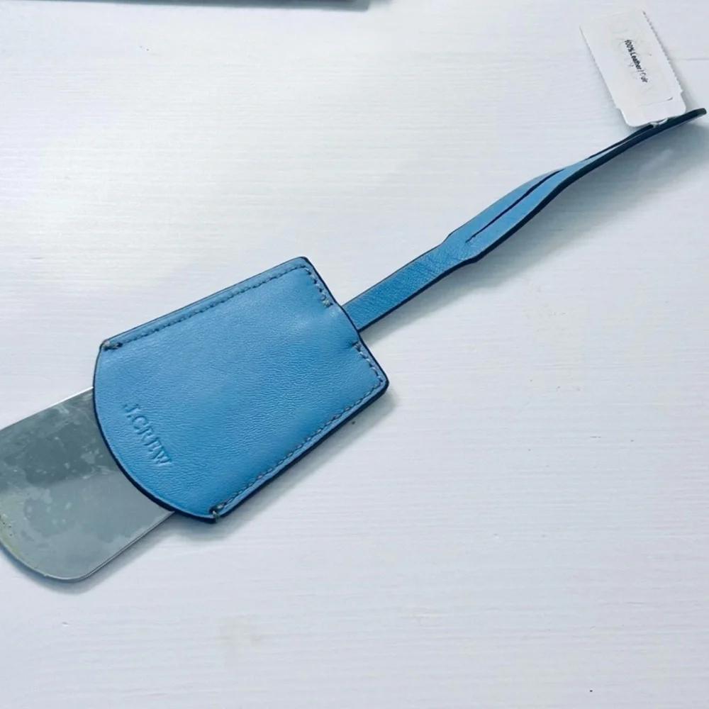 J.Crew Cuir Leather Bag Tag w/ mirror